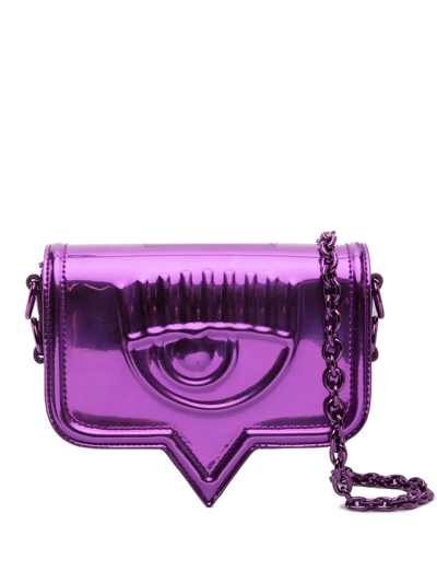 Shop Chiara Ferragni Eye-motif Shoulder Bag In Violett