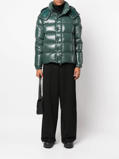 Moncler Maya Down-filled Jacket In Grün