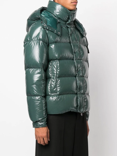 Shop Moncler Maya Down-filled Jacket In Grün