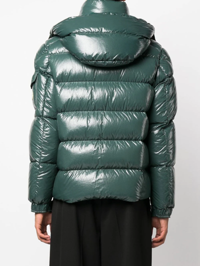 Shop Moncler Maya Down-filled Jacket In Grün