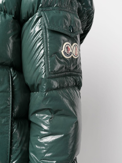 Shop Moncler Maya Down-filled Jacket In Grün