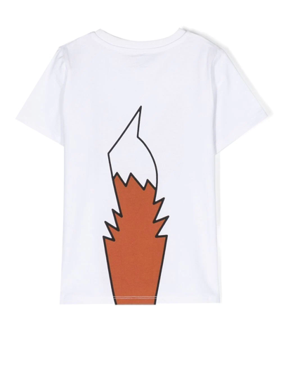 Shop Stella Mccartney Graphic-print Short-sleeved T-shirt In Weiss