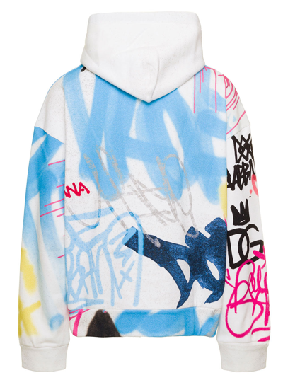 Dolce & Gabbana Loom 56 Felpa Stampa Graffiti Colorata In Multicolor