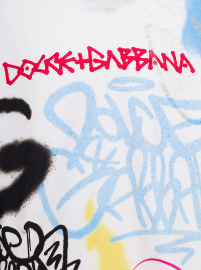 Dolce & Gabbana Loom 56 Felpa Stampa Graffiti Colorata In Multicolor