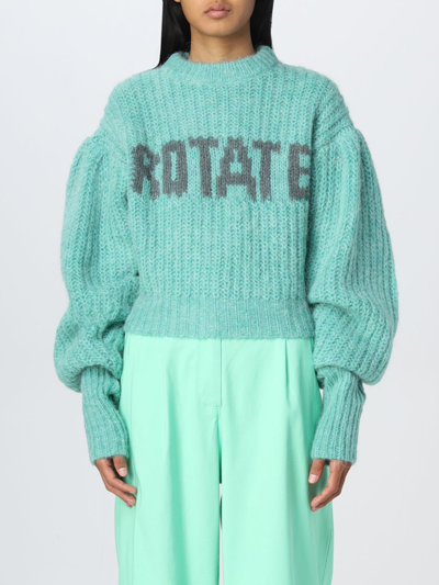 Shop Rotate Birger Christensen Sweater Rotate Woman Color Green