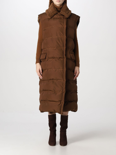 Shop Max Mara Waistcoat  Woman In Leather