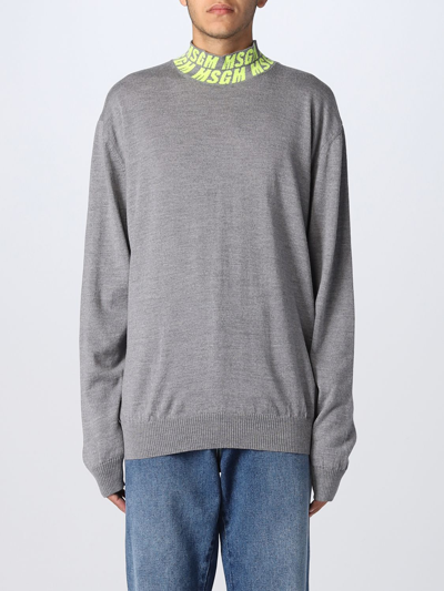 Shop Msgm Sweater  Men Color Grey