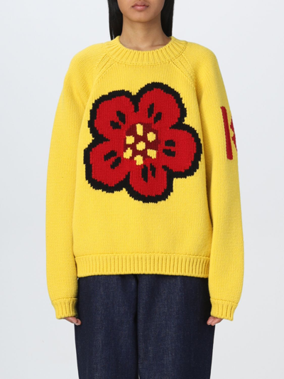 Shop Kenzo Sweater  Woman Color Yellow