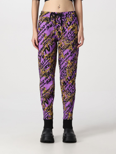 Shop Versace Jeans Couture Trousers  Woman In Violet