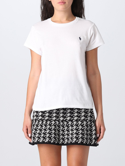 Shop Polo Ralph Lauren T-shirt  Woman Color White
