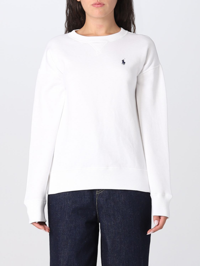Shop Polo Ralph Lauren Sweatshirt  Woman Color White