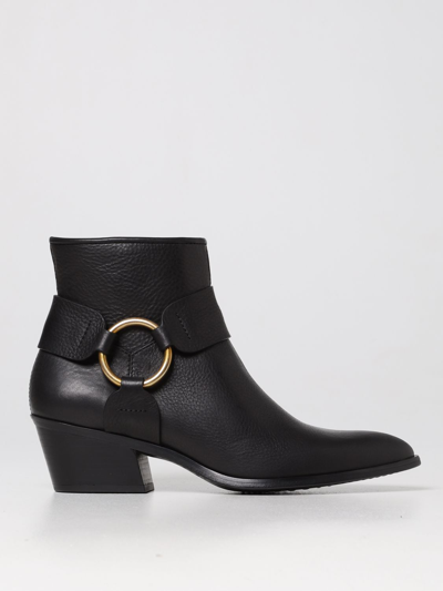 Shop Pedro Garcia Flat Ankle Boots  Woman In Black