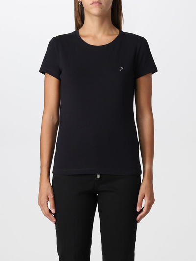 Shop Dondup T-shirt  Woman Color Black