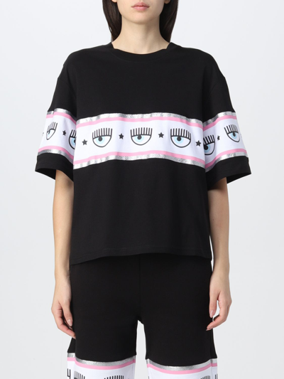 Shop Chiara Ferragni T-shirt  Woman Color Black