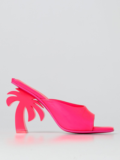 Shop Palm Angels Heeled Sandals  Woman Color Fuchsia