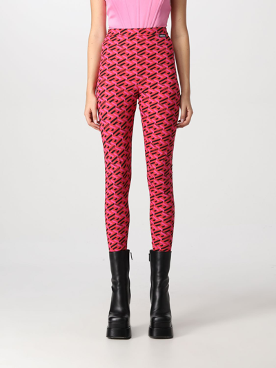 Shop Versace Pants  Woman Color Fuchsia
