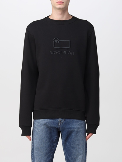 Shop Woolrich Sweatshirt  Men Color Black