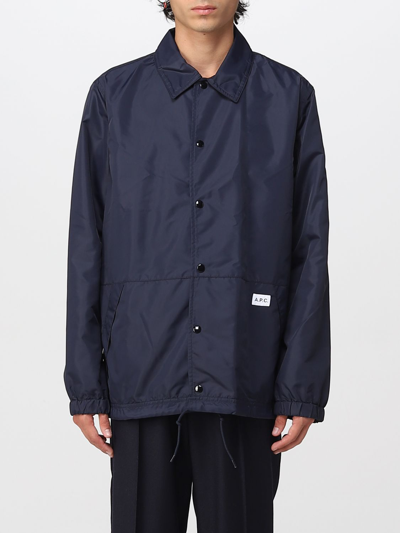 Shop Apc Jacket A.p.c. Men Color Marine