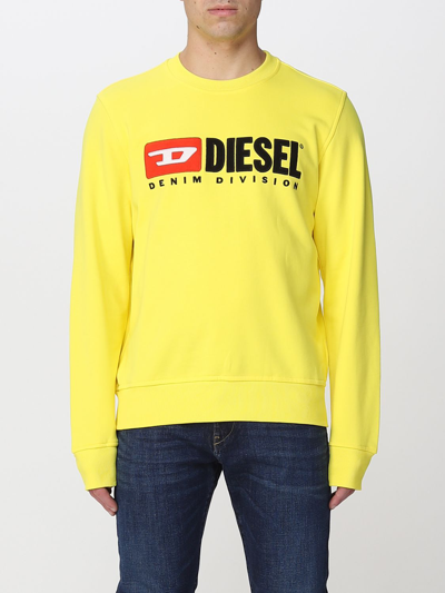 Shop Diesel Sweatshirt  Men Color Yellow
