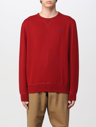 Shop Polo Ralph Lauren Sweatshirt  Men Color Red