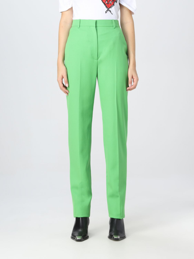 Shop Alexander Mcqueen Trousers  Woman In Acid Green