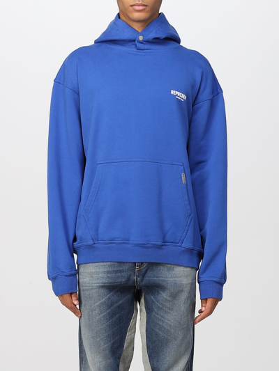Shop Represent Sweatshirt  Men Color Blue