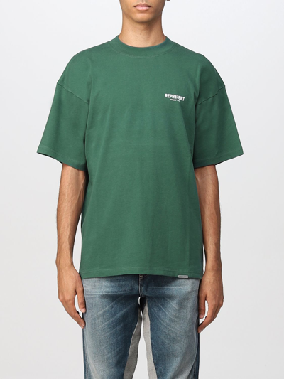 Shop Represent T-shirt  Men In Green