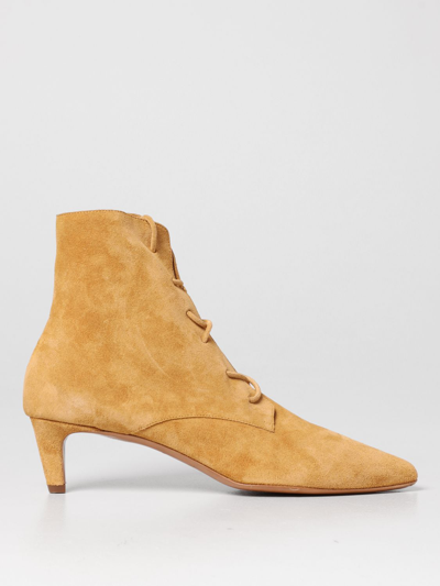 Shop Forte Forte Flat Ankle Boots  Woman In Mustard