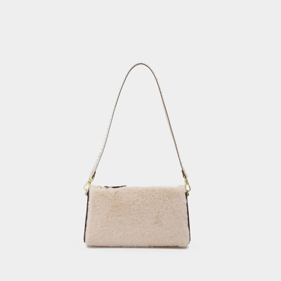 Shop Manu Atelier Mini Prism Bag Aus Elfenbeinfarben Leder In Beige