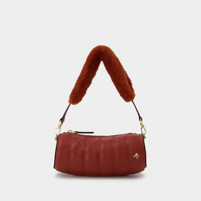 Shop Manu Atelier Mini Padded Cylinder In Red