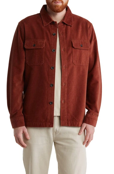 Shop Union Corduroy Shirt Jacket In Henna