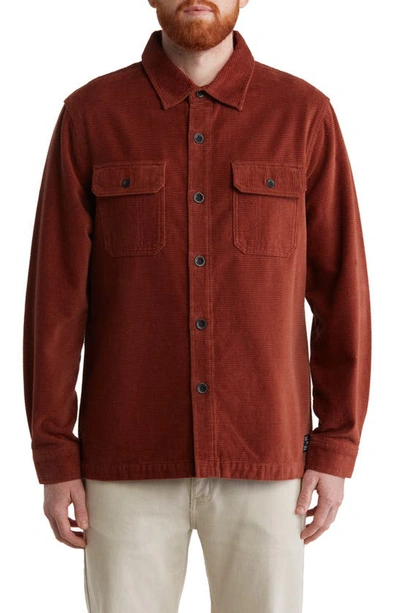 Shop Union Corduroy Shirt Jacket In Henna