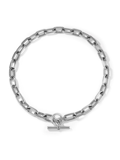 Shop David Yurman Women's Dy Madison Toggle Chain Necklace In Silver