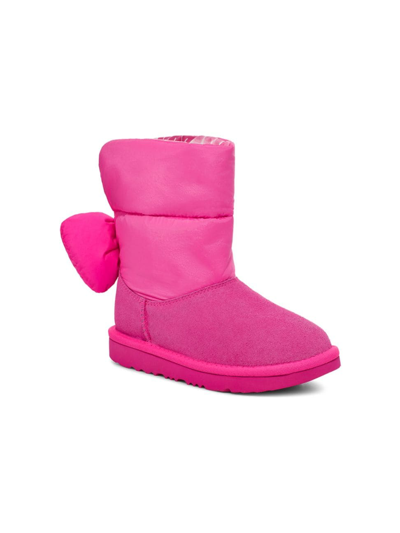 Shop Ugg Little Girl's & Girl's Bailey Bow Max Boots In Rock Rose