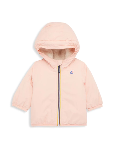 Shop K-way Baby Girl's Claudine Orsetto Jacket In Pink