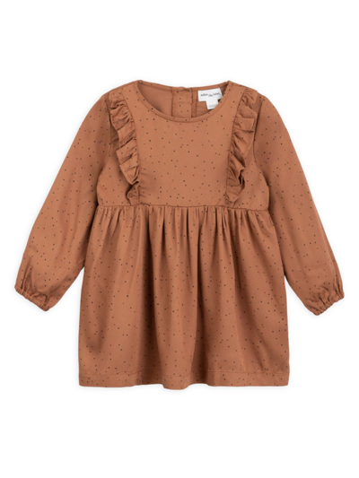 Shop Miles The Label Baby Girl's Dimple Print Dress In Brown