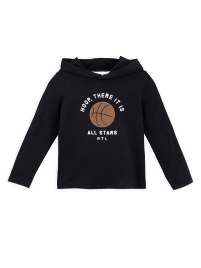 Shop Miles The Label Little Boy's Hoop, There It Is Graphic Sweatshirt In Black