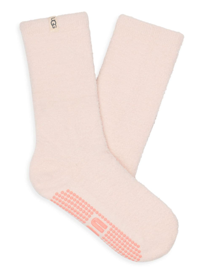 Shop Ugg Women's Paityn Cozy Gripper Crew Socks In Cream