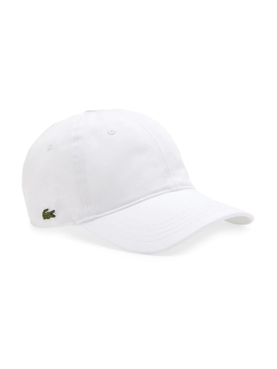 Shop Lacoste Men's Organic Cotton Twill Cap In White