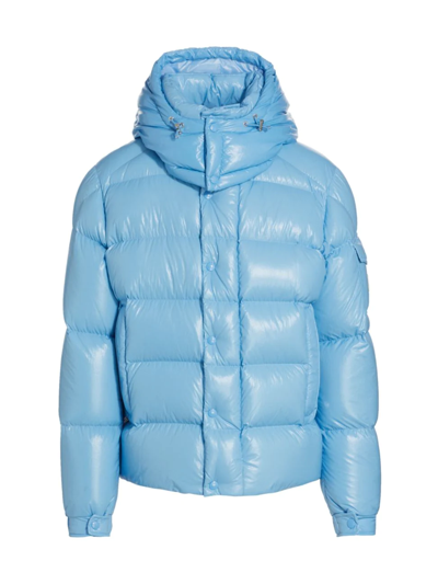 Shop Moncler Men's  Maya 70 Jacket In Lichen Blue