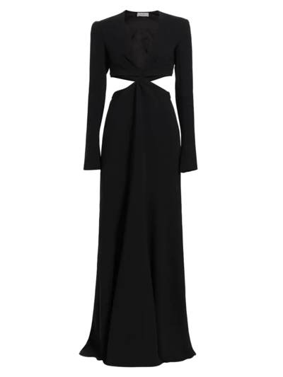 Shop A.l.c Women's Issa Cutout Long-sleeve Gown In Black