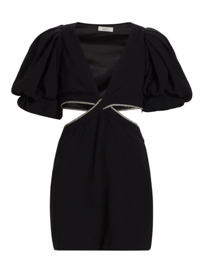 Shop A.l.c Women's Hazel Embellished Cutout Minidress In Black