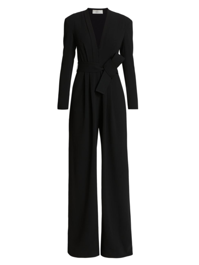 Shop A.l.c Women's Kieran Ii Belted Crepe Wide-leg Jumpsuit In Black