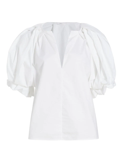 Shop A.l.c Women's Cara Puff-sleeve Top In Off White