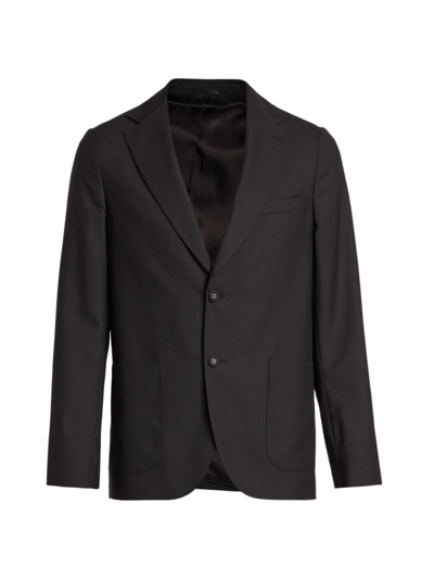 Shop Officine Generale Men's Arthus Tailored Wool Blazer In Black