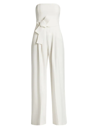 Shop A.l.c Women's Elsie Strapless Wide-leg Jumpsuit In White