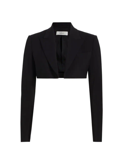 Shop A.l.c Women's Andrews Peaked Crop Blazer In Black