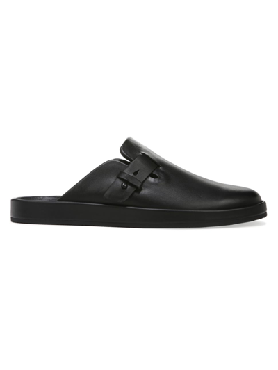 Shop Vince Men's Essex Slip-on Leather Clogs In Black
