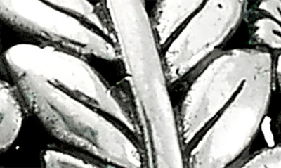 Samuel B. Sterling Silver Leaf Floral Pattern Ring In Silver