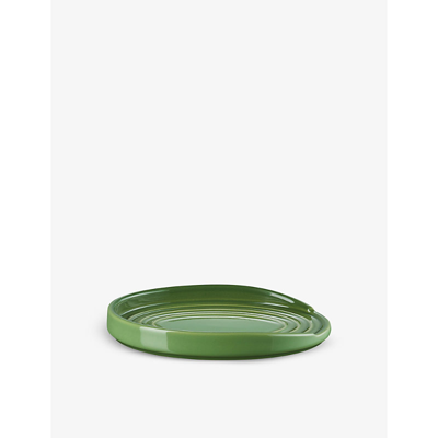 Le Creuset Oval Stoneware Spoon Rest In Bamboo Green